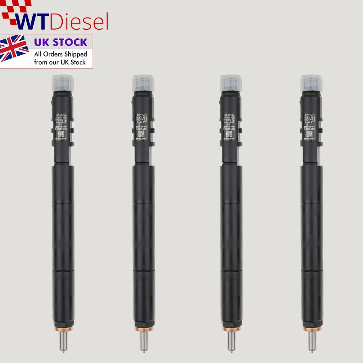X4 KGM Ssangyong Actyon Kyron Rexton Injector | 2.0 Xdi | Delphi A6640170121 | EJBR04501D |