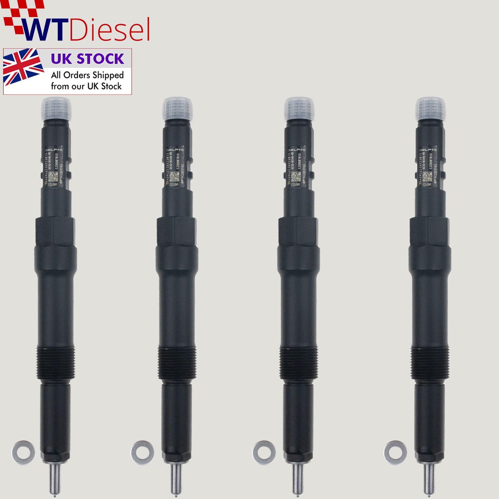 X4 Ford Jaguar Fuel Injector | 2.2 TDCi | Delphi 6S7Q9K546AA EJDR00701D