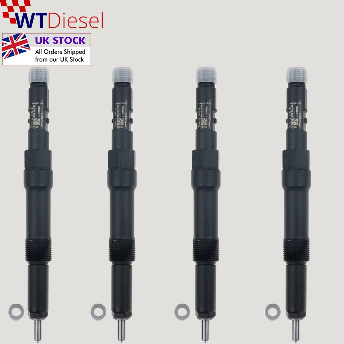 X4 Ford Jaguar Fuel Injector | 2.2 TDCi | Delphi 6S7Q9K546AA EJDR00701D