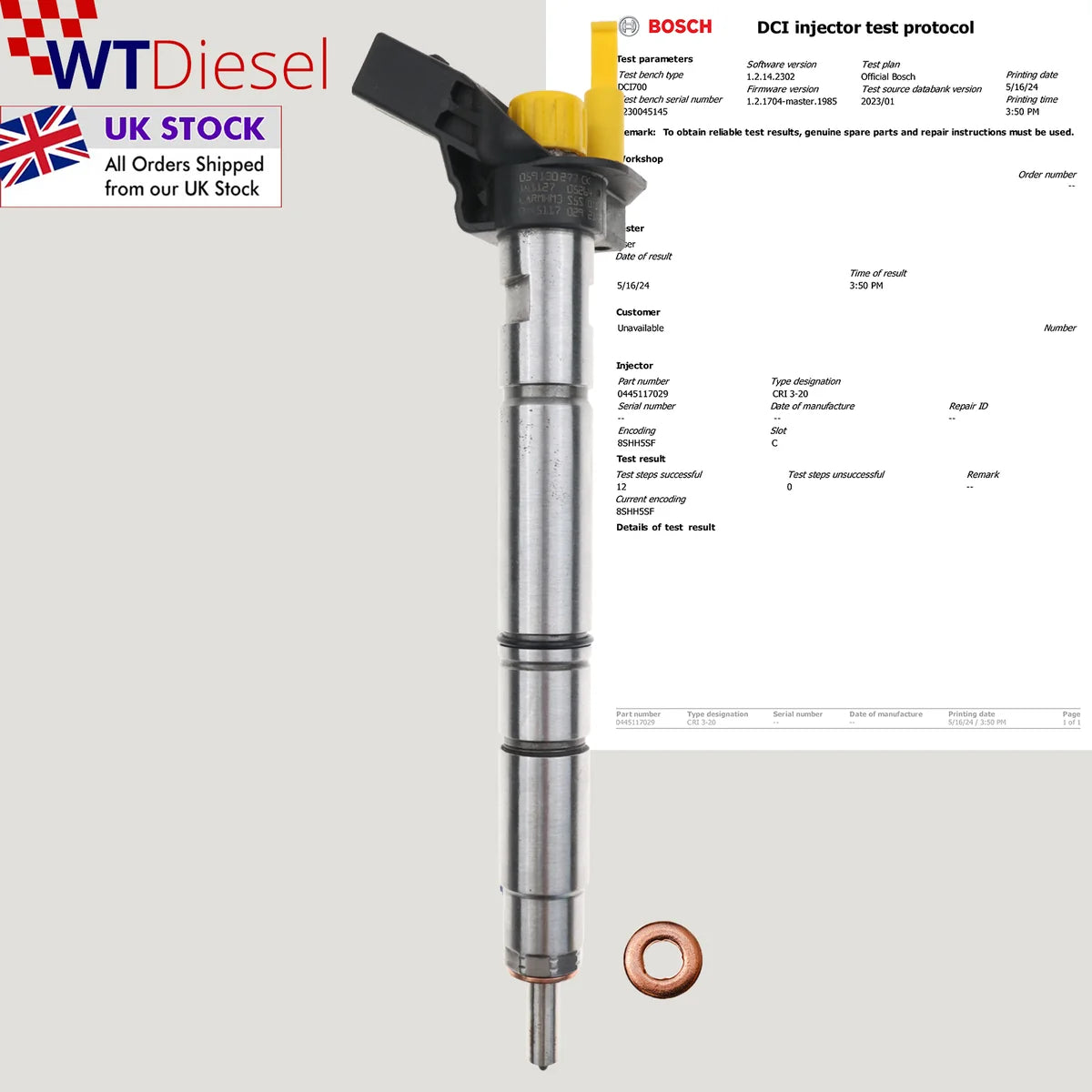X6 Audi A7 Diesel Injector | 3.0 TDI | Bosch 0445117029 059130277CK