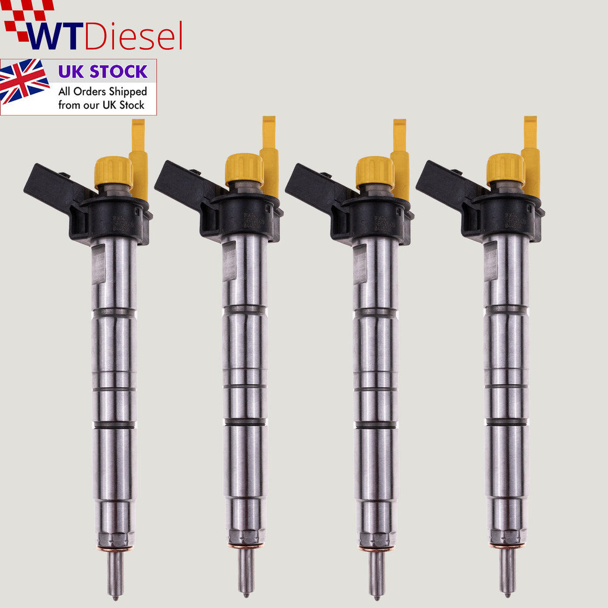 Set of 4 Bosch 0445116001 diesel fuel injectors for BMW 1 Series 4 Series and X3