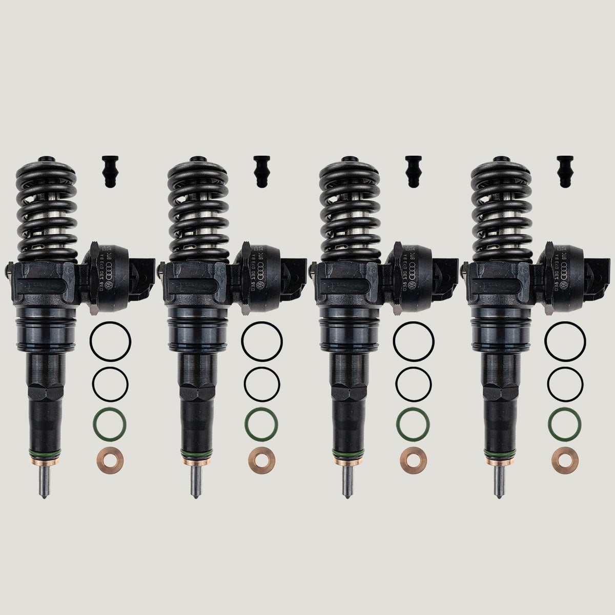 Set of 4 Bosch 0414720213 038130073AQ diesel injectors for VW and Seat 1.9 TDI