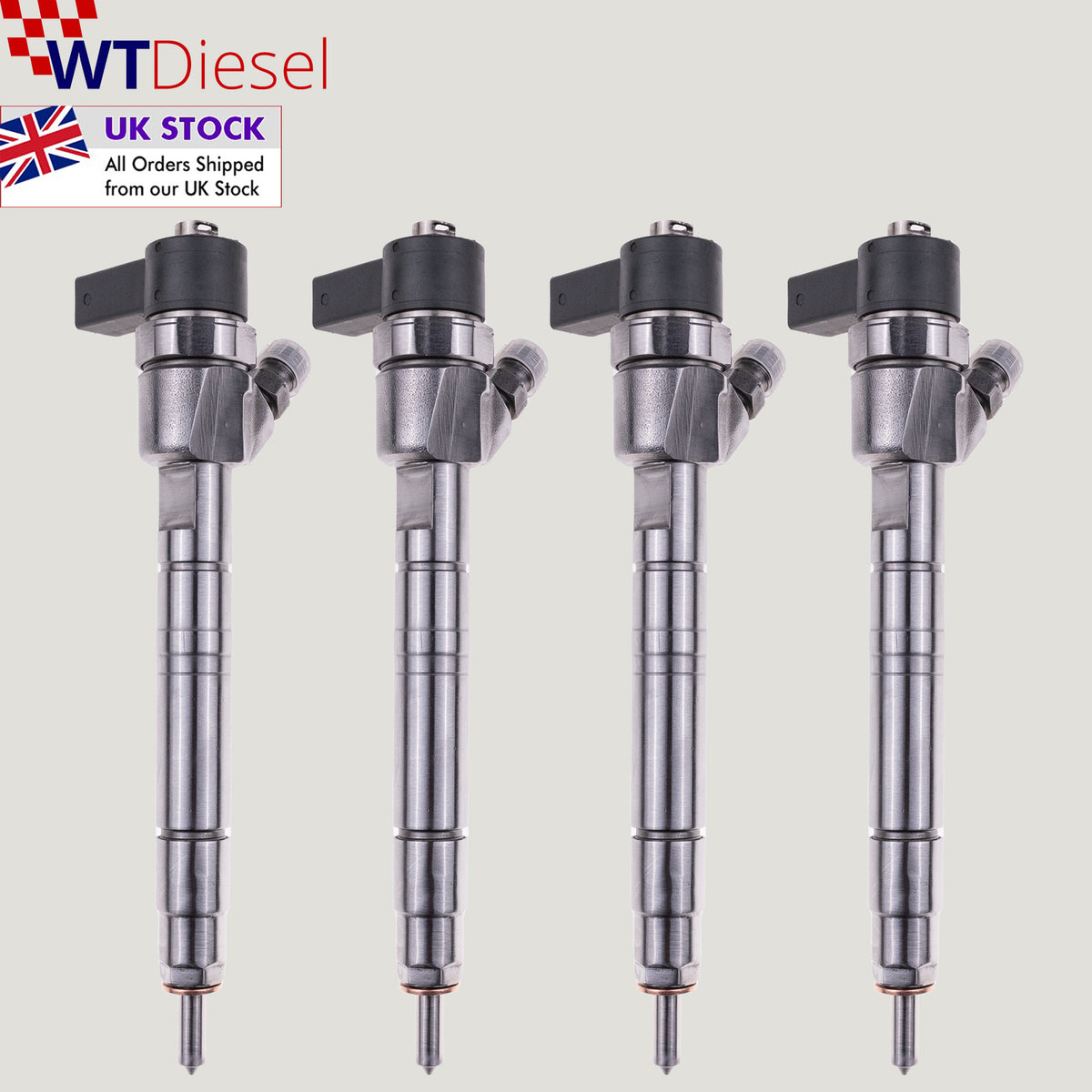 Set of 4 Bosch 0445110055 diesel injectors for Mercedes E-Class E270 2.7 CDI