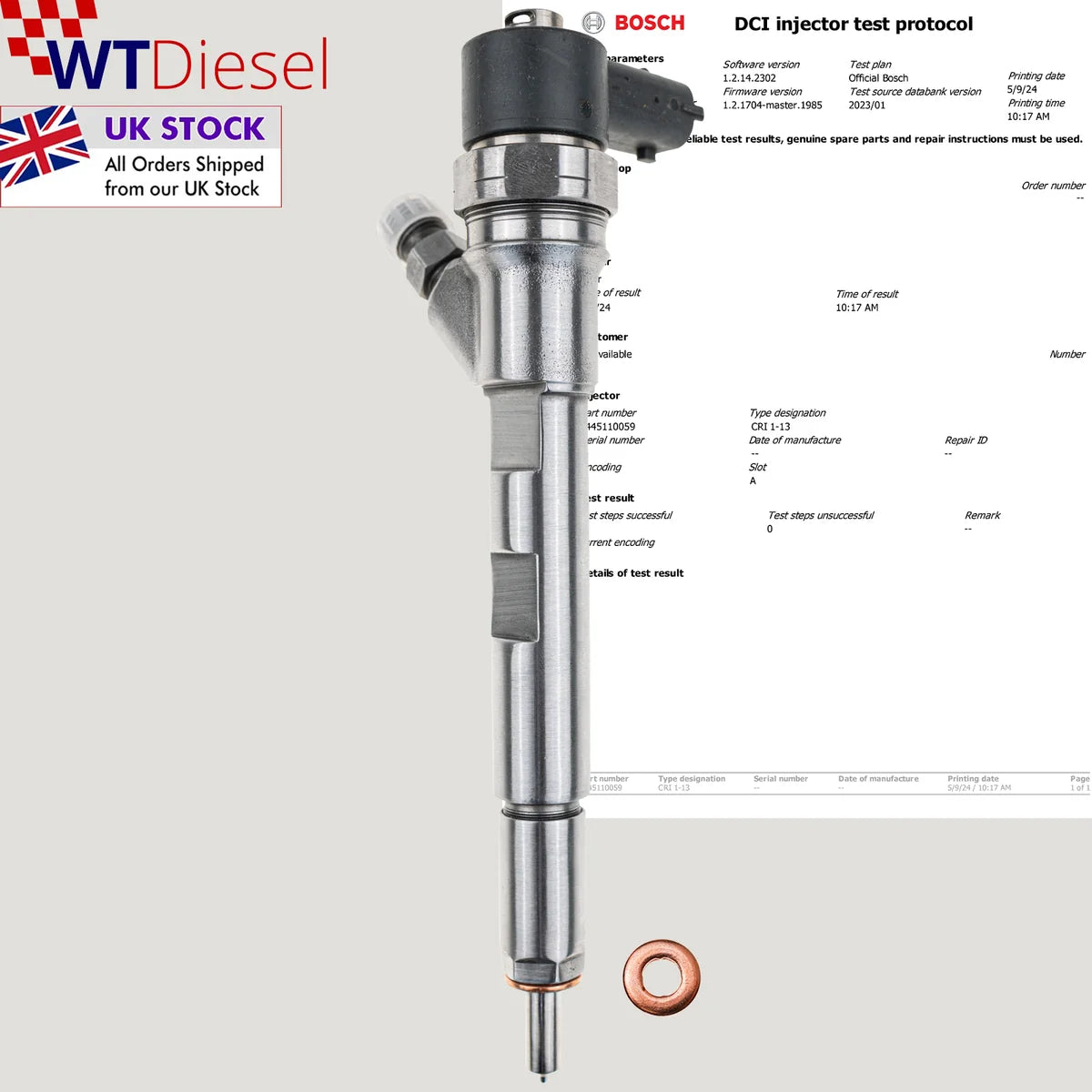 Bosch 0445110059 diesel injectors for Jeep and Chrysler 2.5 CRD 05066-820AA
