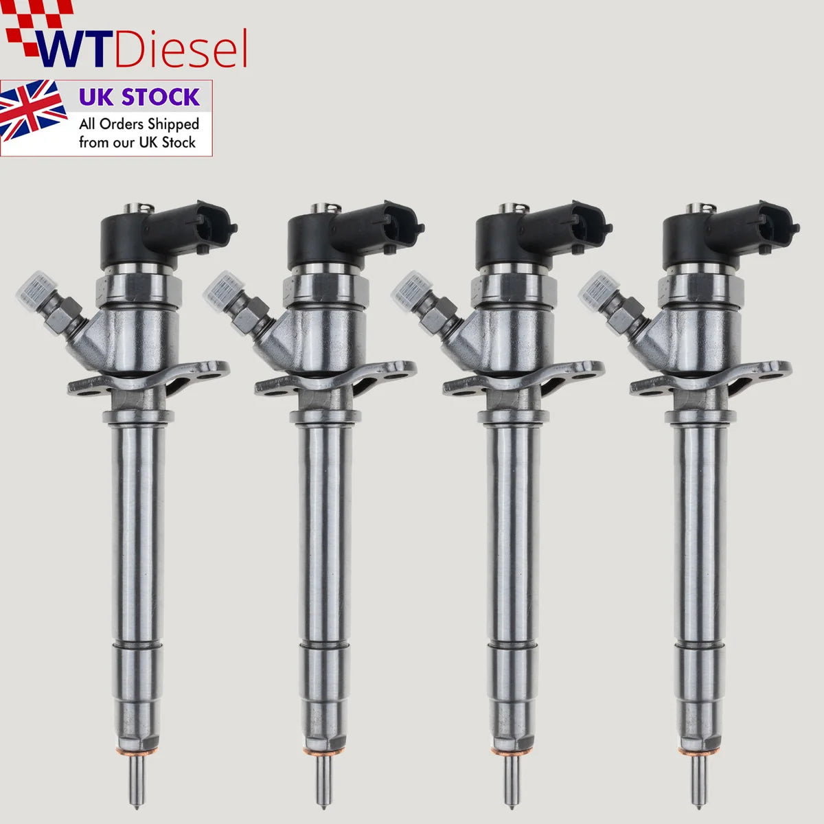 Set of 4 Bosch 0445110064 diesel injectors for Hyundai Elantra III and Highway Van 2.0 CRDi
