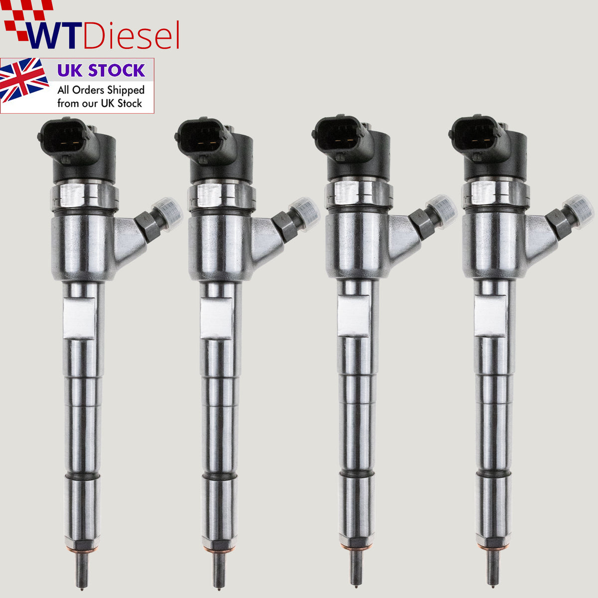 Set of 4 Bosch 0445110083 diesel injectors for Fiat Panda and Doblo 1.3 JTD