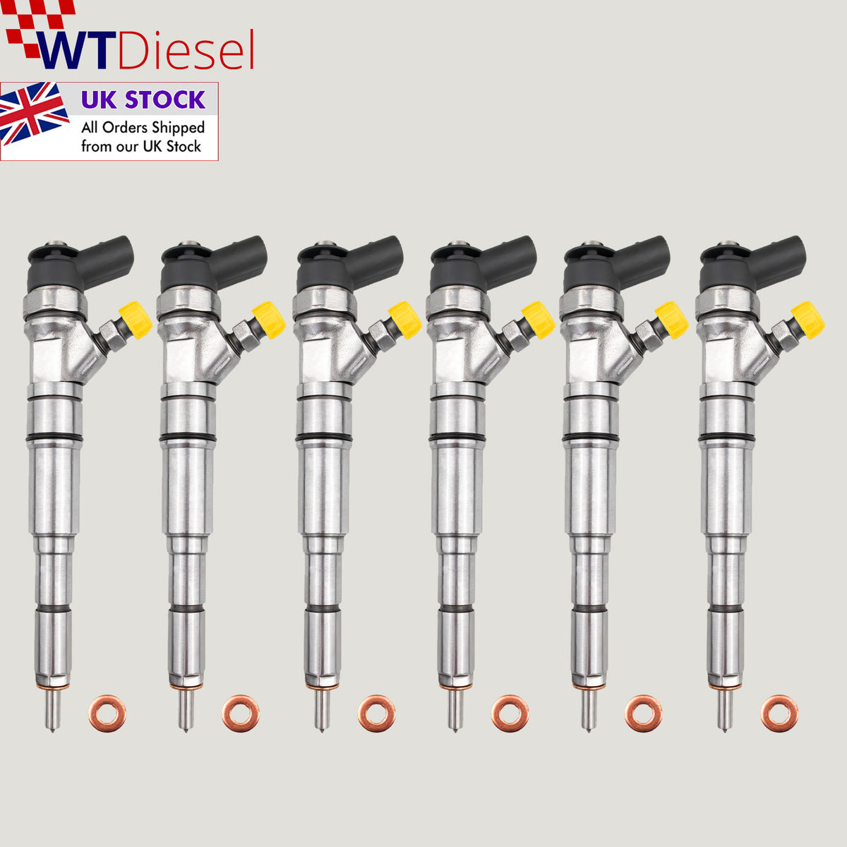 Set of 6 Bosch 0445110212 diesel injectors for BMW 5 Series 3.0 D