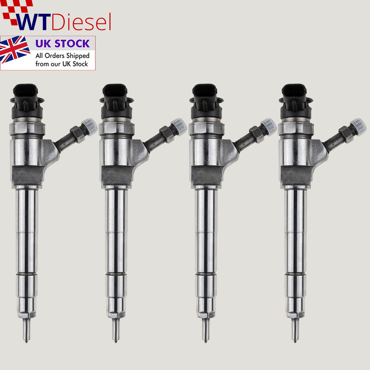 Set of 4 Bosch 0445110250 diesel injectors for Ford Ranger 2.5 TDCi
