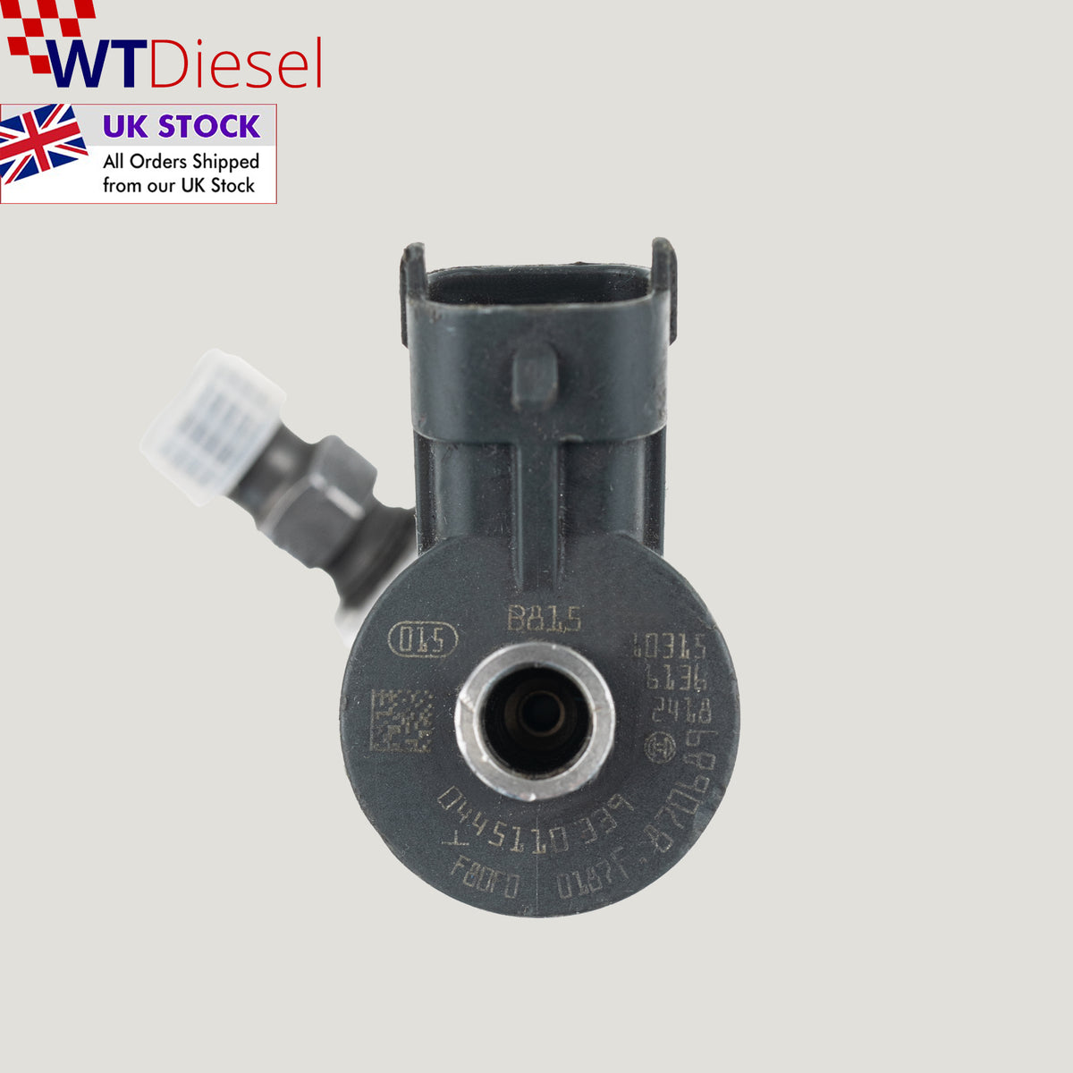 Bosch 0445110339 diesel fuel injector for Citroen C3 II, DS 3, Ford Fiesta VI and Peugeot 1.4 HDi and TDCi diesel models