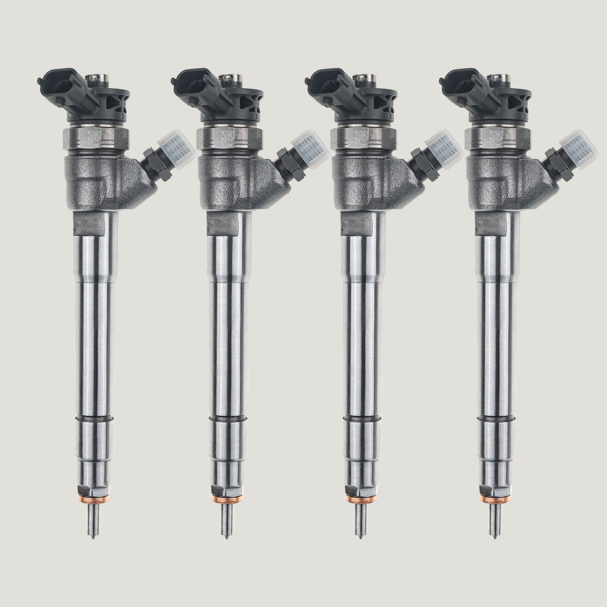 Set of 4 Bosch 0445110414 1660000Q1U diesel fuel injectors for Nissan Qashqai 1.6 dCi and Opel Vivaro B 1.6 CDTI engines