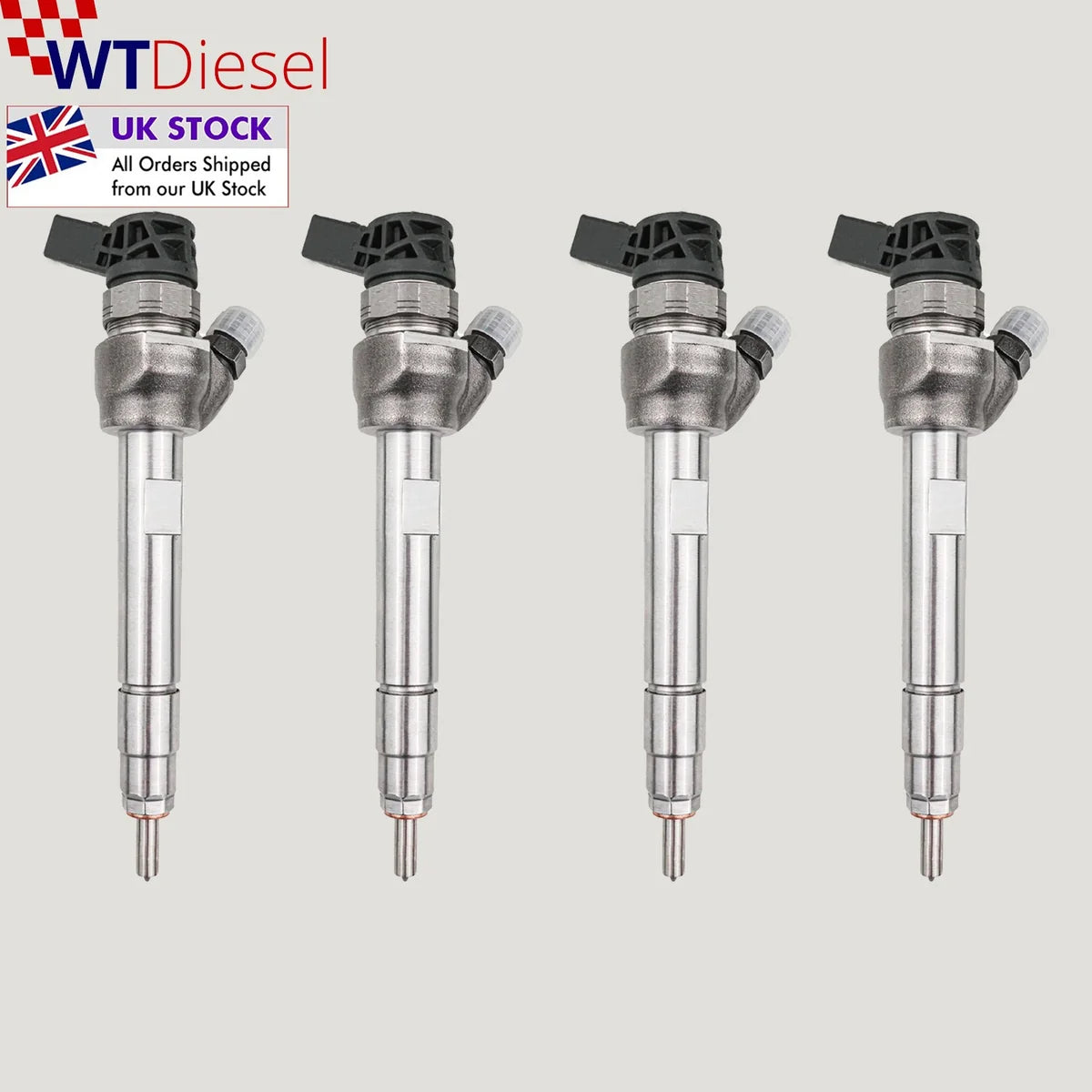 Set of 4 Bosch 0445110713 diesel injectors for Opel Insignia A and B 2.0 CDTI 55488616