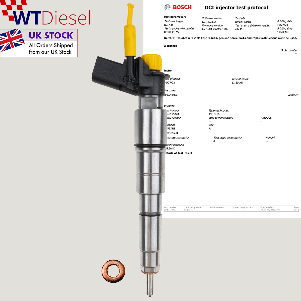 Bosch 0445115077 0445115050 common rail diesel injector for BMW X3, X5 and X6 3.0 diesel