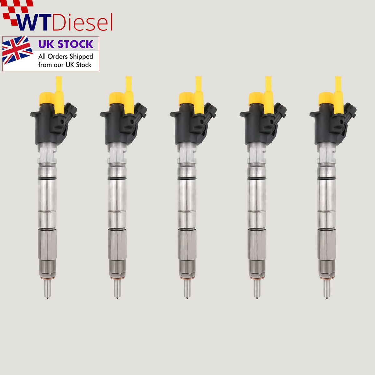 Set of 5 Bosch 0445116036 diesel injectors for XC60 2.4 D 0986435408