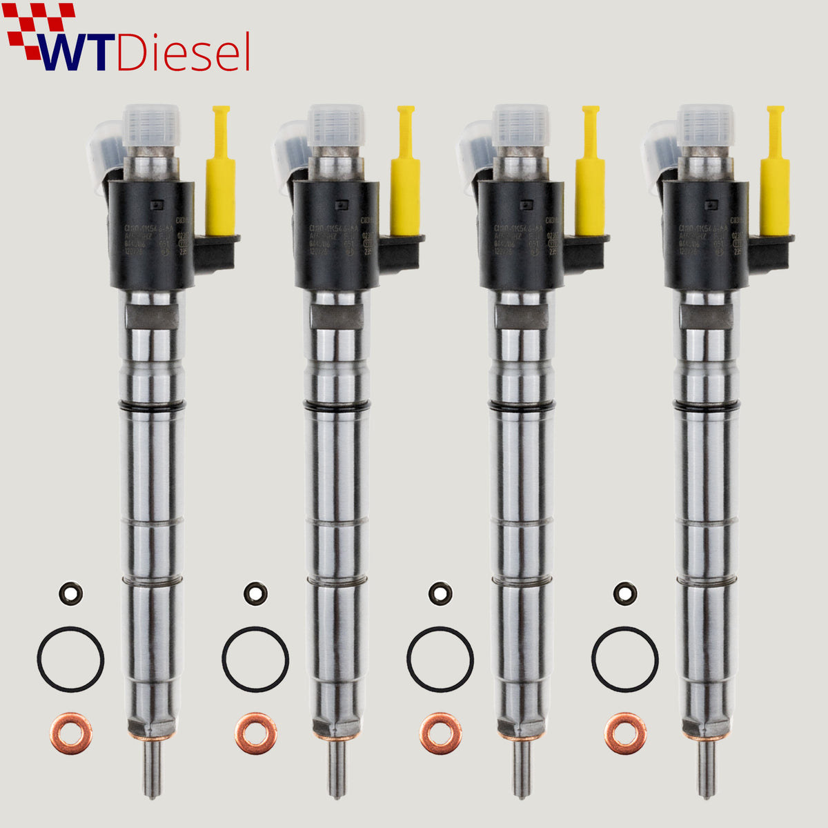 Set of 4 Bosch 0445116051 diesel injectors for Land Rover and Jaguar 3.0 CH2Q9K546AA