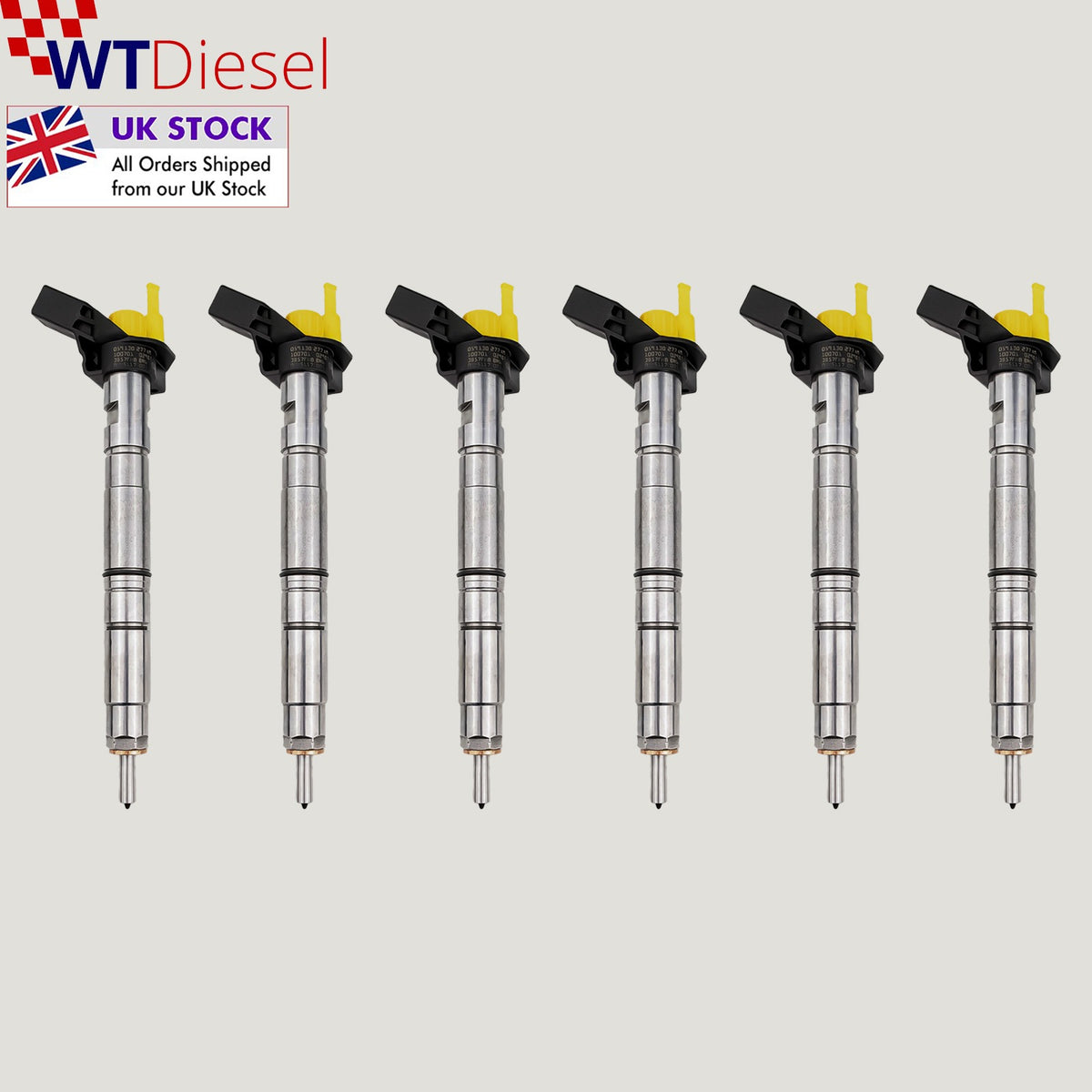 Set of 6 Bosch 0445117005 diesel injectors for Audi and Volkswagen 3.0 TDI 059130277AM