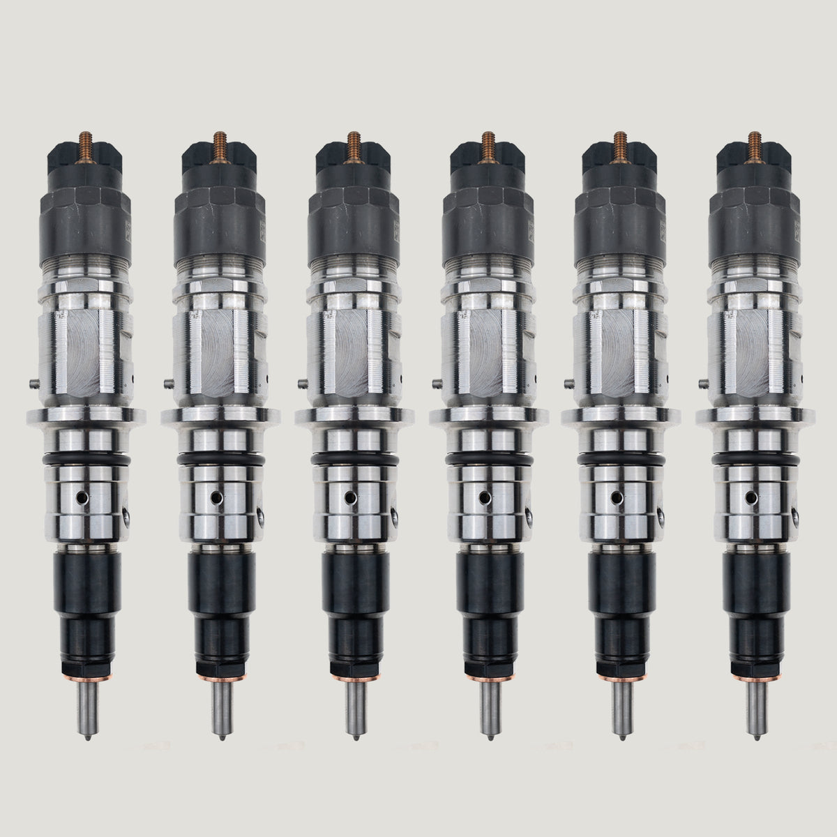Set of 6 Bosch 0445120177 diesel injectors for Cummins 4.5L and 6.7L engines 0986435697