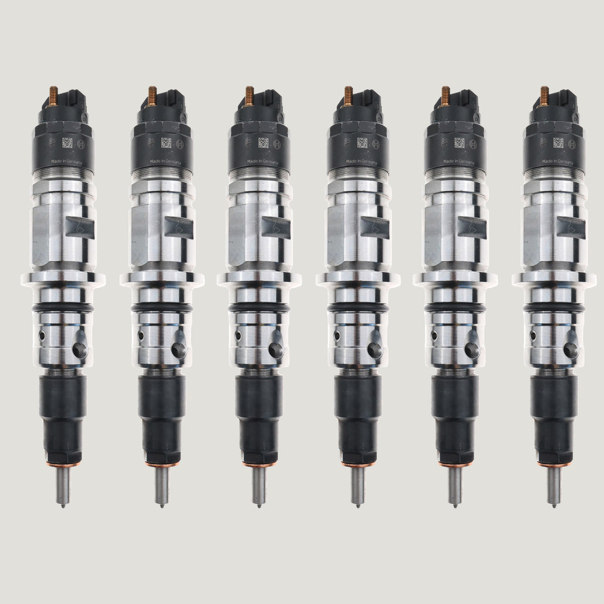 Set of 6 Bosch 0445124019 diesel injectors for Cummins QSB 4.5 5289266