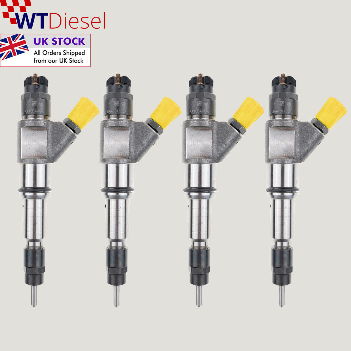 Set of 4 Bosch 0445124036 diesel injectors for Iveco S-Way and Stralis 2.0 TDI 5801906153