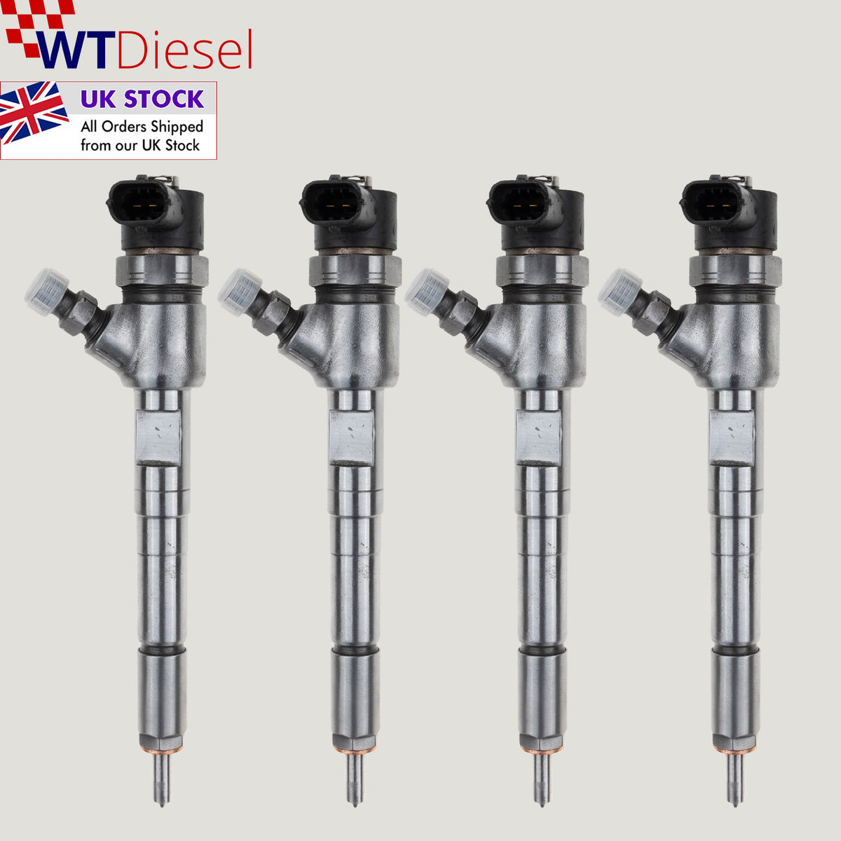 Set of 4 Bosch 0445110326 0986435200 common rail diesel injectors for Opel Astra J and Corsa D 1.3 CDTi