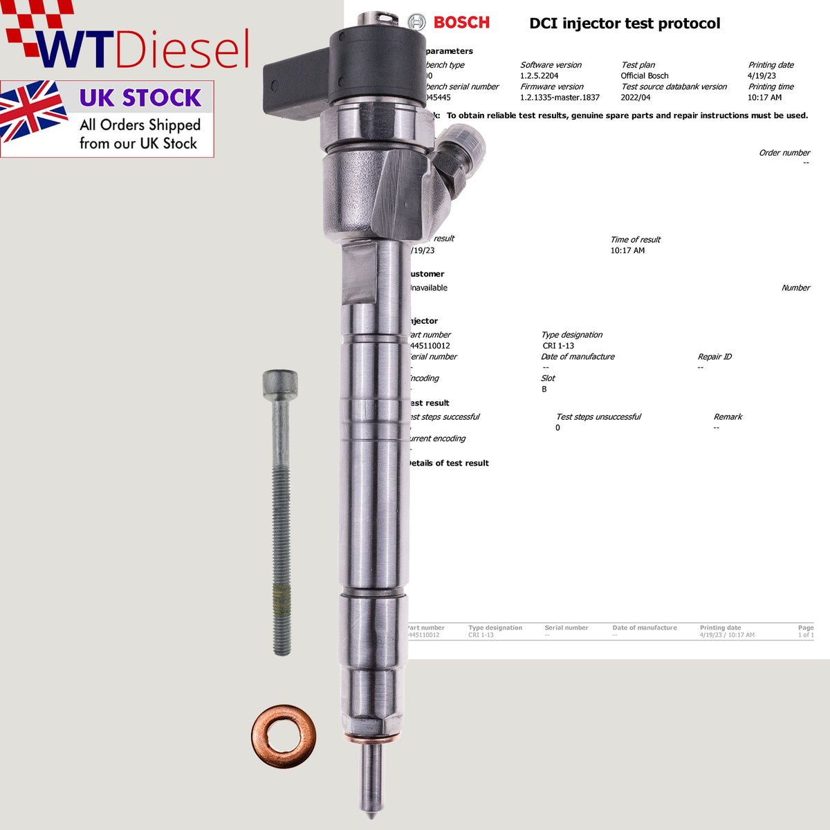 Bosch 0445110012 A6110700587 diesel injector for Mercedes-Benz E-Class 2.2 CDI 85kW