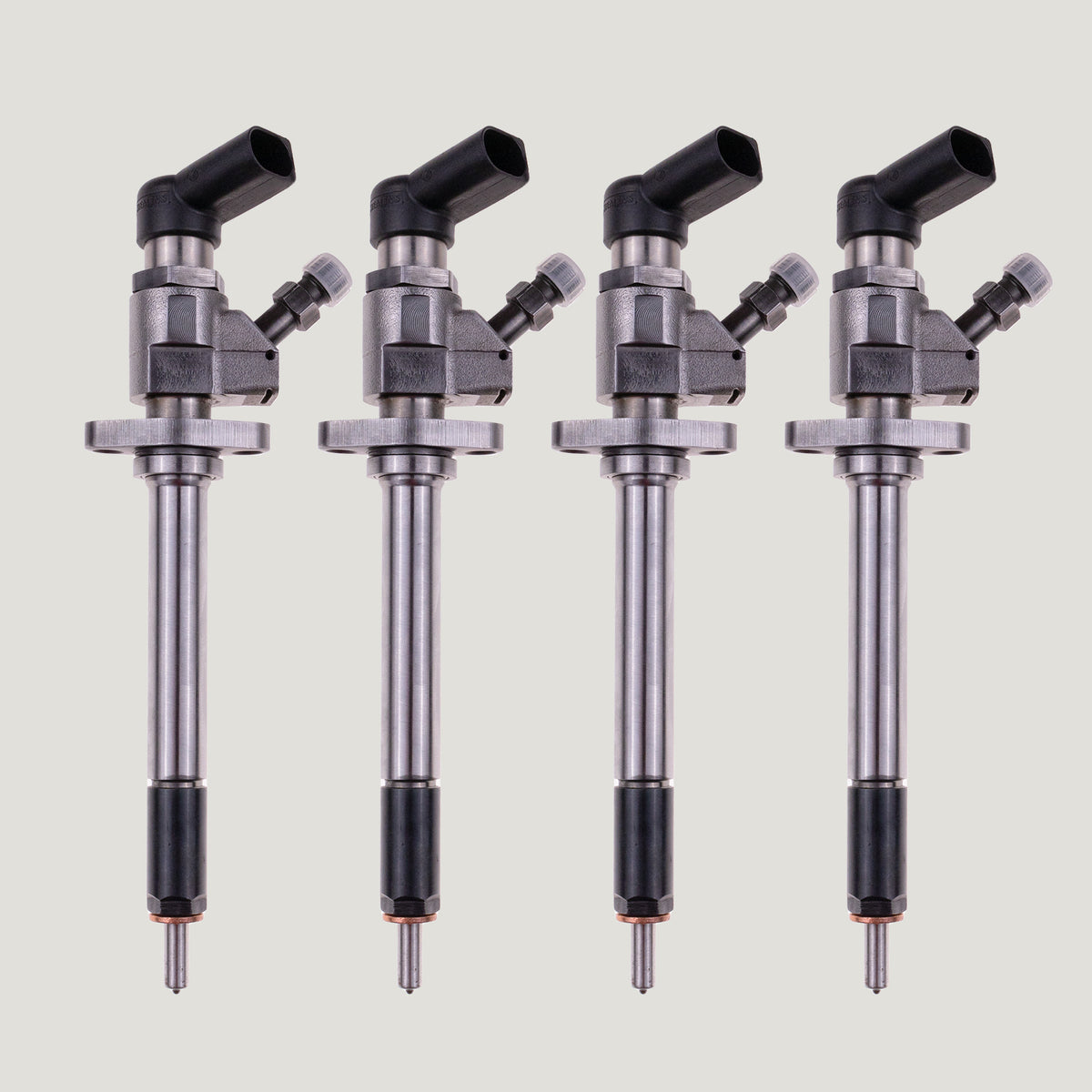 Set of 4 Siemens 9657144580 diesel fuel injectors for Citroen C4 I, C5 II, Peugeot 307, 407 SW and 607 2.0 HDi engines
