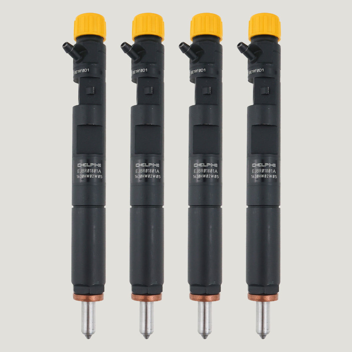 Set of 4 Delphi EJBR01801A EJBR04001D diesel injectors for Nissan Micra and Renault Clio 1.5 dCi