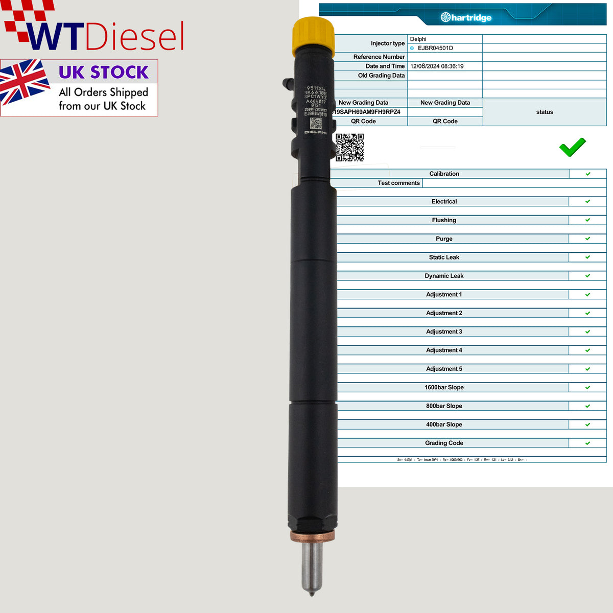 Delphi EJBR04501D A6640170121 diesel injector for KGM SsangYong Kyron and Rexton 2.0 Xdi