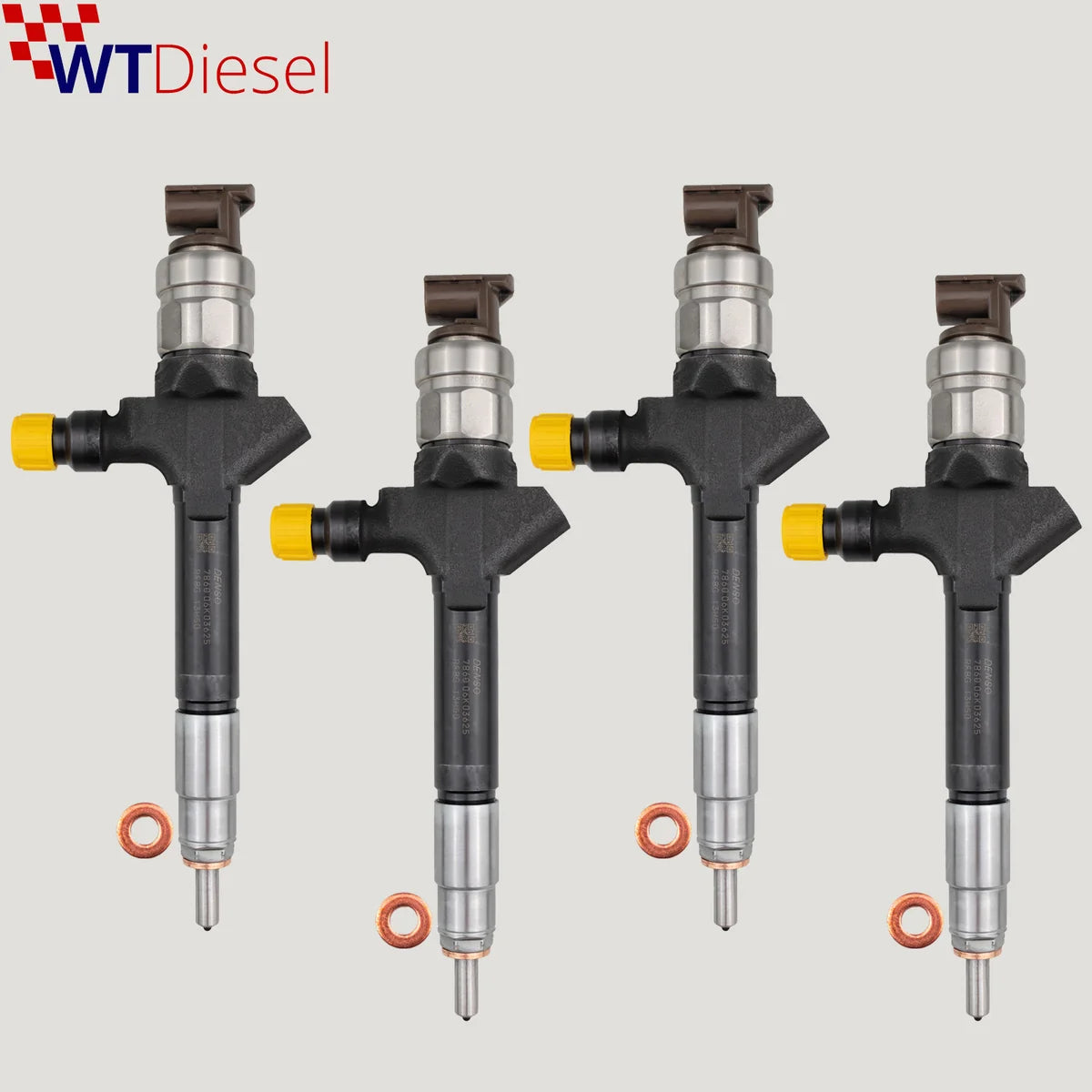 Set of 4 Denso RF8G13H50 diesel injectors for Mazda 6 2.0 MZR-CD DCRI107860