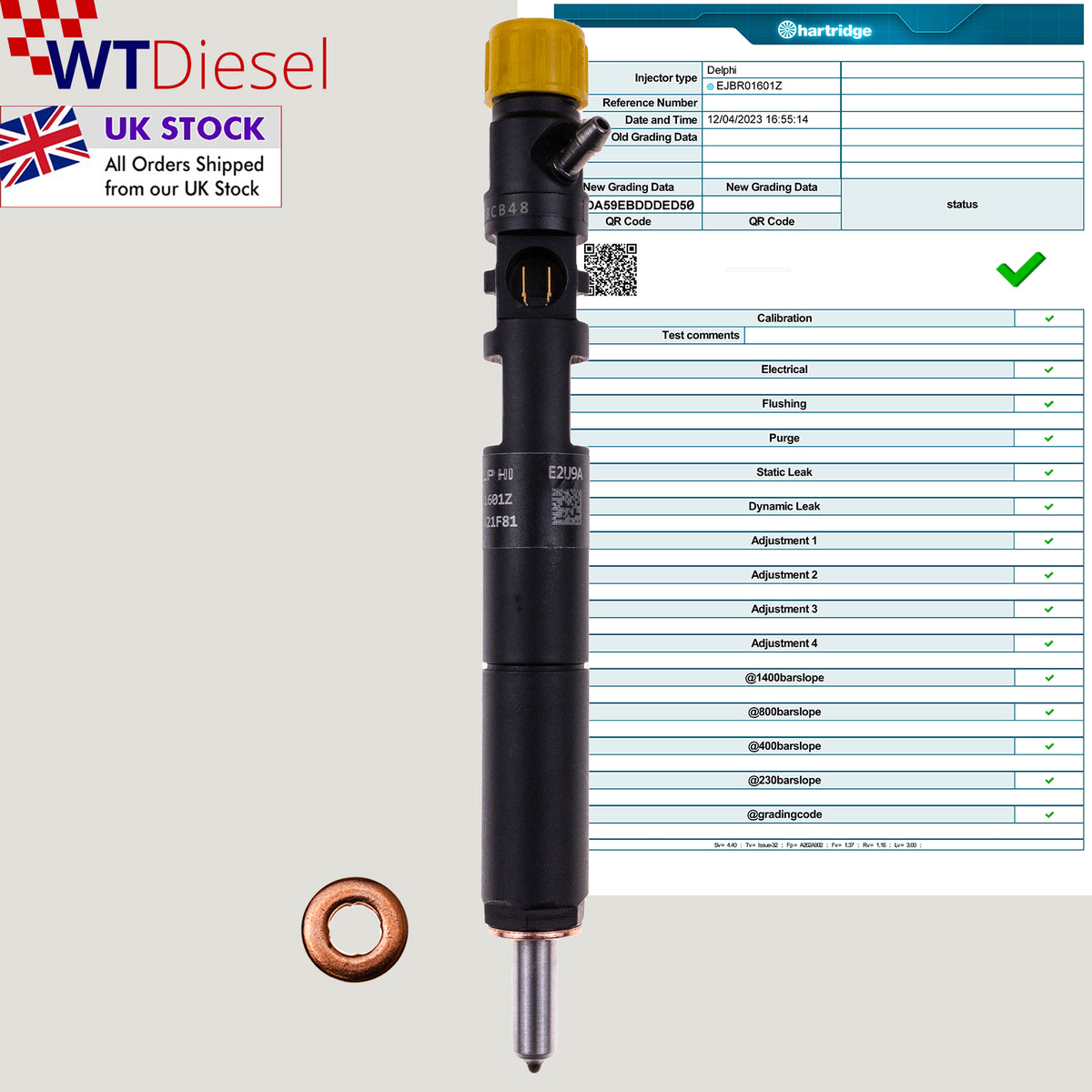 EJBR02201Z diesel injector for Ford Galaxy II and Tourneo Connect 1.8 TDCi R01601Z R01301Z