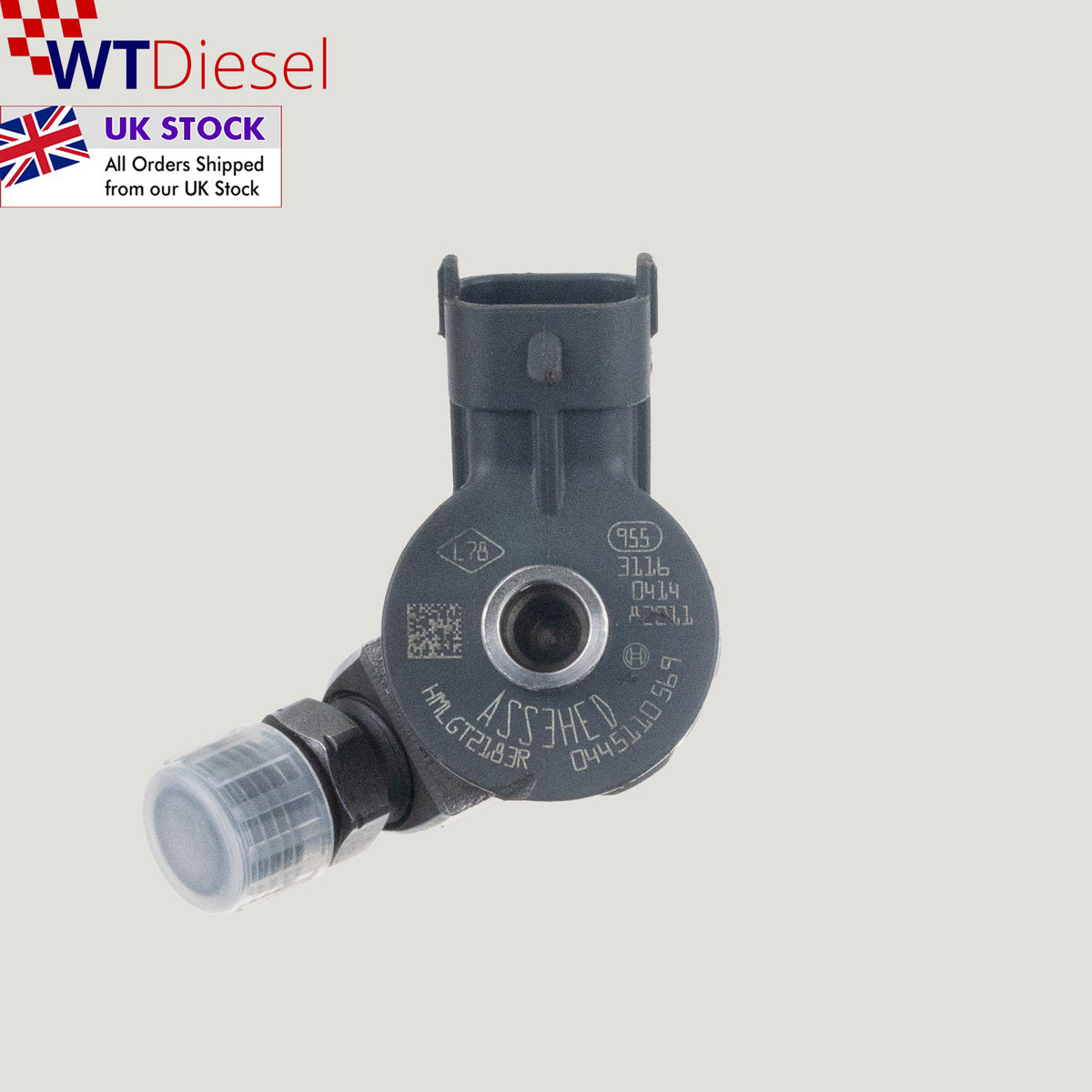 Bosch 0445110569 166000804R diesel fuel injector for Fiat Talento 1.6 D and Renault Megane, Espace and Talisman 1.6 dCi vehicles