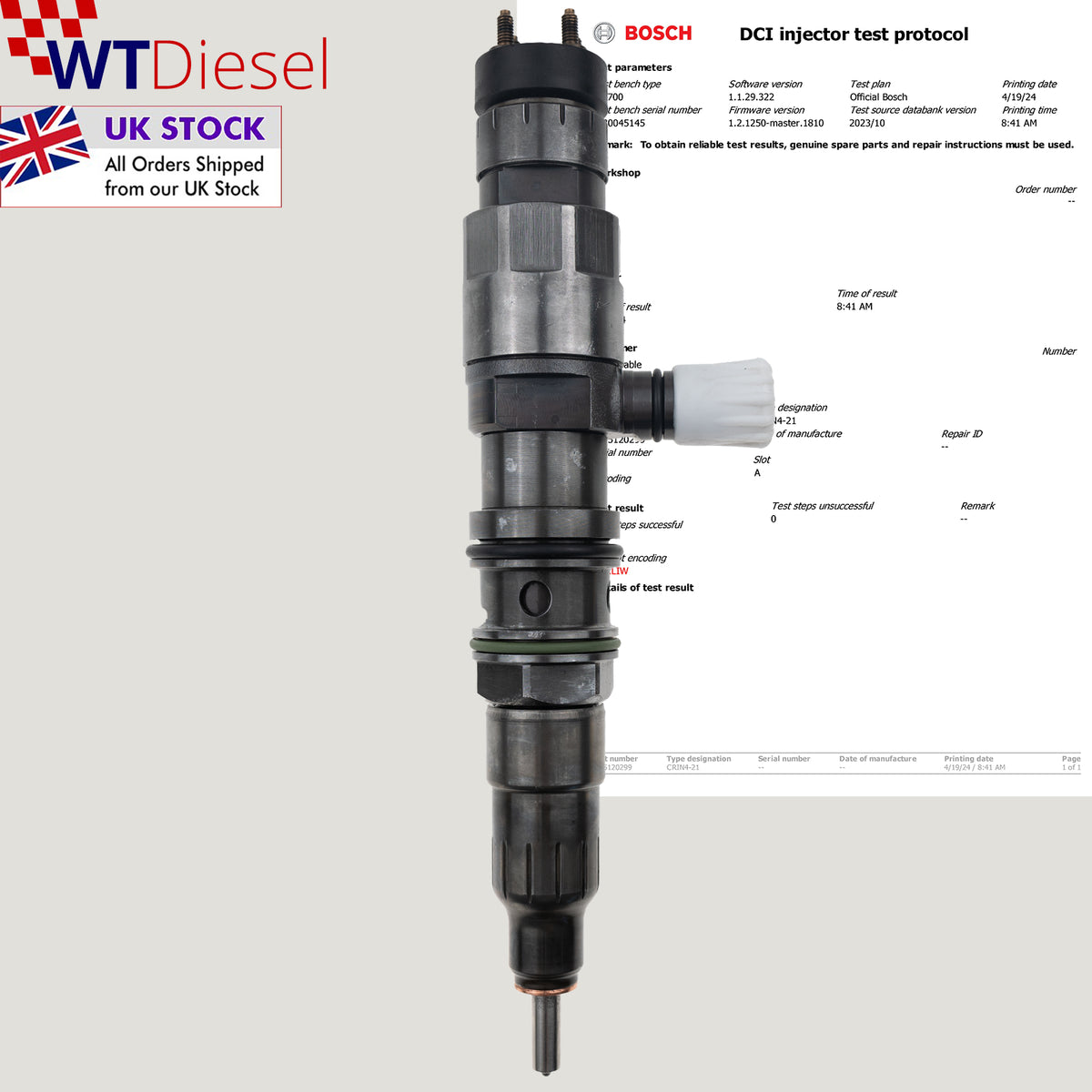 Mercedes-Benz Actros diesel injector Bosch 0445120299 A470070008780