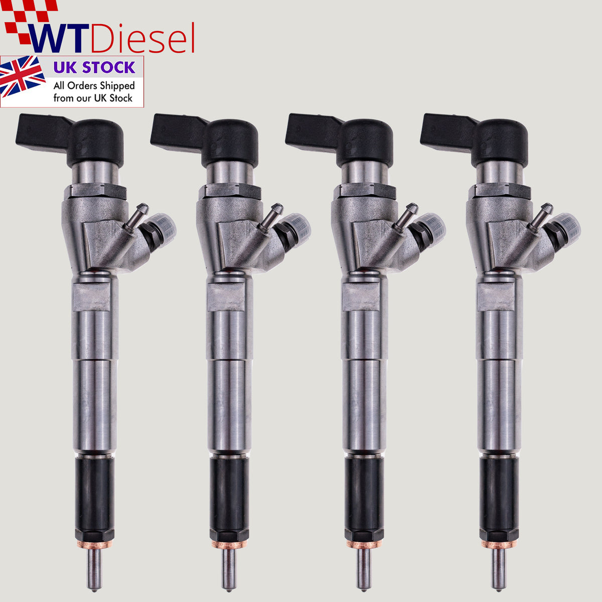 Set of 4 common rail diesel fuel injectors with references H8200704191 and A2C59513484 for Renault Clio III, Fluence, Kangoo, Laguna and Megane 1.5 dCi engines