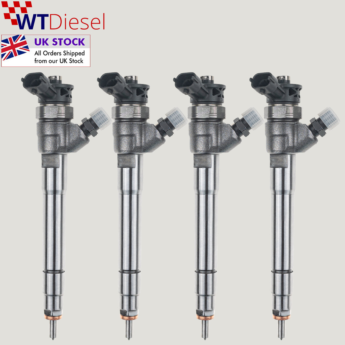 Set of 4 Bosch 0445110414 diesel injectors for Renault Fluence, Grand Scenic III and Megane III CC 1.6 dCi engines